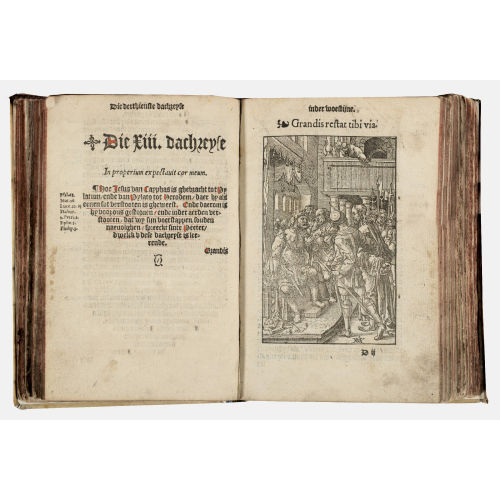 ALBRECHT D�RER : Petrus Godefridus: 'Dye woestyne des Heere, leere[n]de hoe een goet kersten mensch, Christu[m], dlicht der waerheyt ende ald. duechden sal nauolge[n] in dese duyster woestijne des bedroefde werelts, in alle volmaectheyt'. (DOBIASCHOFSKY AUKTIONEN AG)
